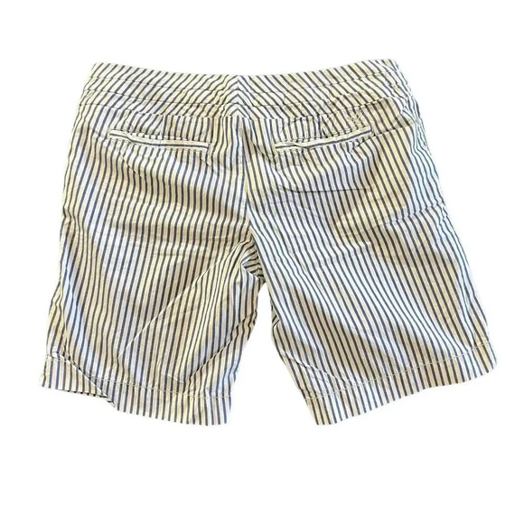 American Eagle Women's Long Blue & White Striped Pattern Bermuda Shorts Size 6‎ - Picture 4 of 4